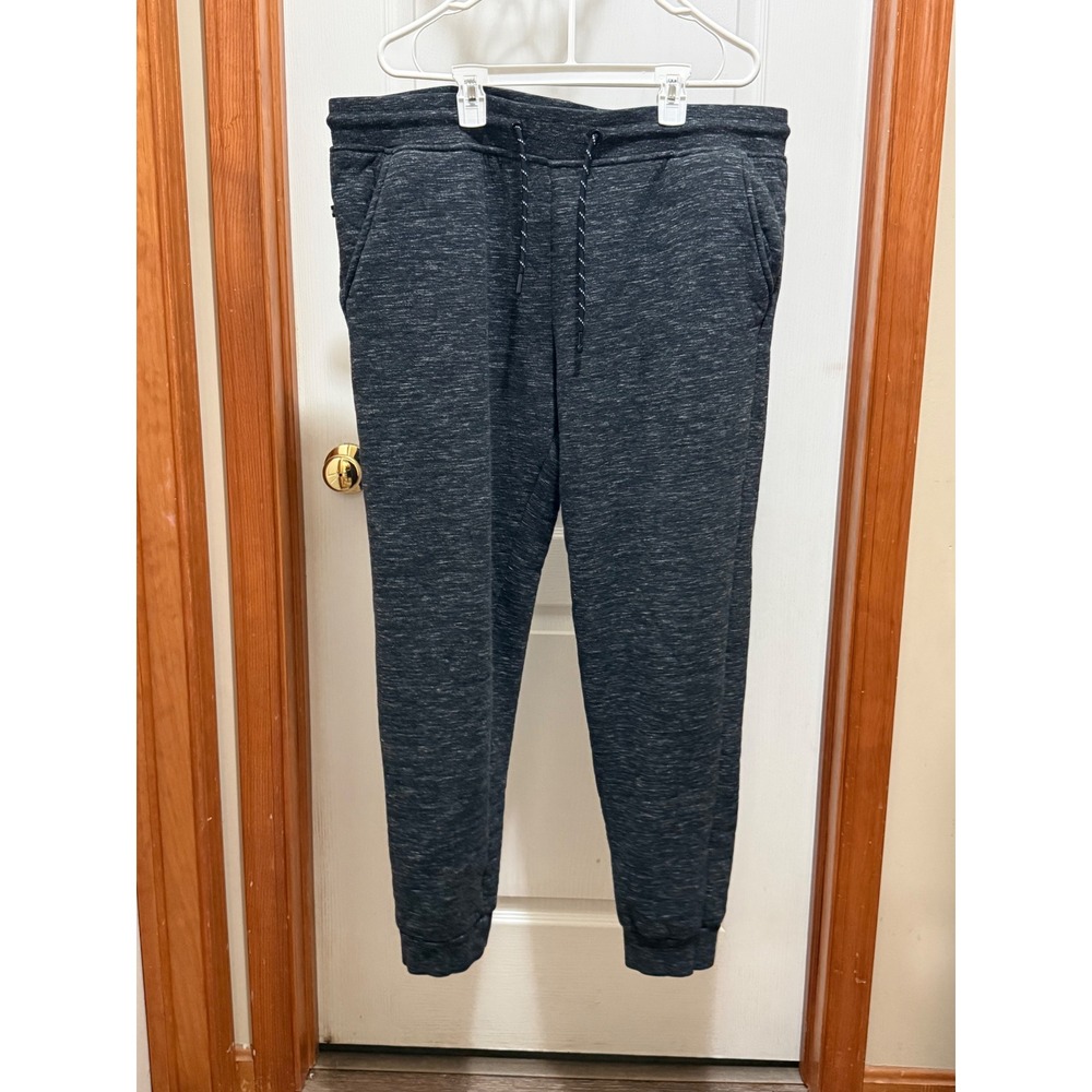 Edgar + Ash Mens XL Joggers Space Dye Charcoal Grey Fleece‎ Lined Sweatpants